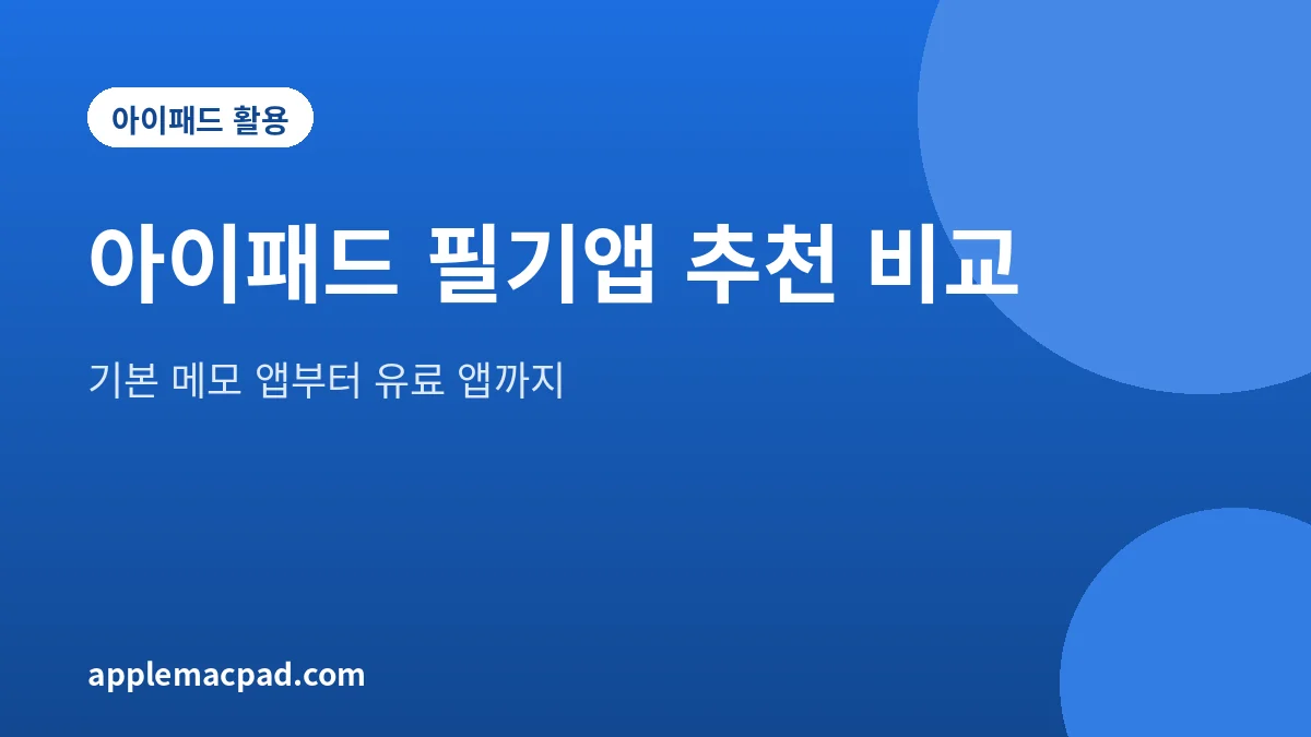아이패드 필기앱 추천 비교 대표 그림, 기본 메모 앱과 Goodnotes, Notability