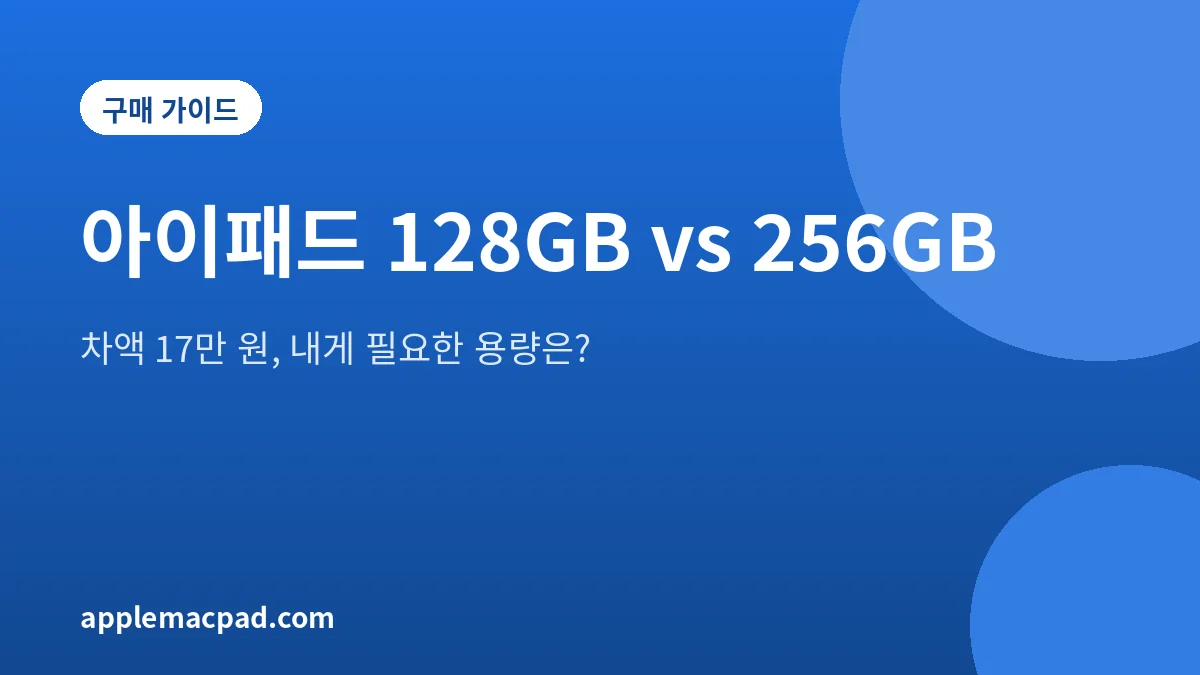 아이패드 용량 선택 가이드, 128GB와 256GB 비교